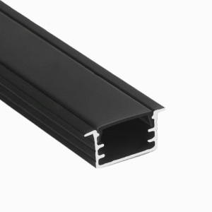 Profil Aluminiu Incastrat Negru Dispersor Negru 2M 12MM