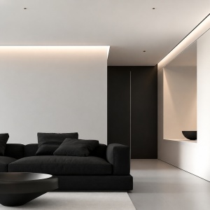 Profil Aluminiu Scafa Negru Dispersor Alb 2m 9.6MM