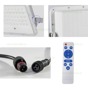 Proiector LED 150W cu Panou Solar Senzor Zi-Noapte si Telecomanda - Img 2