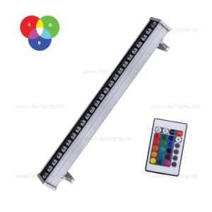 Proiector LED 24W 220V Liniar 100cm RGB Telecomanda Slim - Img 1