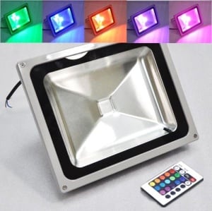 Proiector LED 50W 220V RGB Telecomanda - Img 1