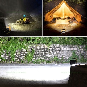 Proiector LED 50W COB Acumulator USB Solar - Img 7