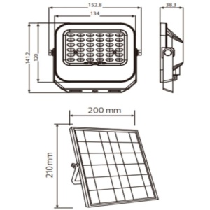 Proiector LED 50W cu Panou Solar si Telecomanda TIGER - Img 4