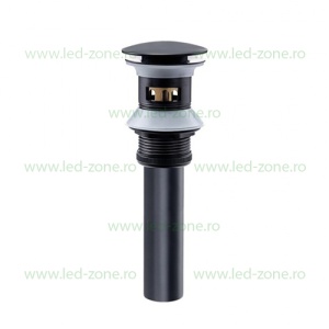 Sifon Lavoar Cu Prea Plin Negru Mat LZ8019H11 - Img 1