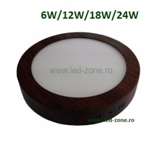 Spot LED 18W Rotund Aplicat Wenge
