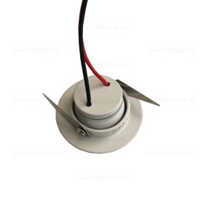 Spot LED 3W Mini Rotund Mobil Alb