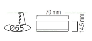 Spot LED 3W Rotund Alb Incastrat/Aplicat LUNA