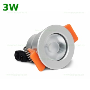 Spot LED 3W Rotund Incastrat 12V