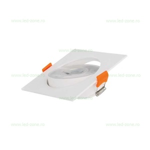Spot LED 7W SMD Patrat Mobil Alb MAYA - Img 2