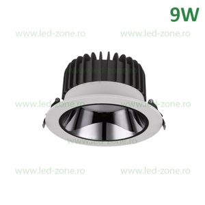 Spot LED 9W Rotund EL-0940 Negru-Gri Emergenta - Img 1