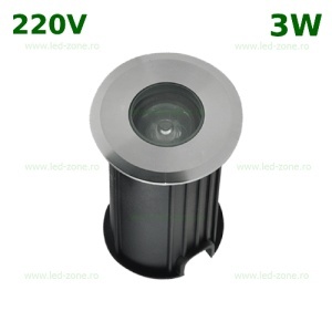 Spot LED Exterior Incastrabil 3W Rotund 220V