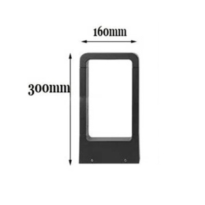 Stalp LED Gradina 7W Dreptunghiular 30cm - Img 3
