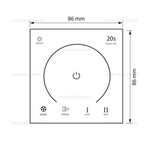 Variator Banda LED 144-288W 12V Perete 5 Functii - Img 4