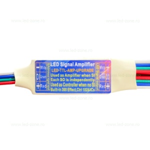 Amplificator Banda LED RGB Digitala 4 Fire 8 Iesiri - Img 2