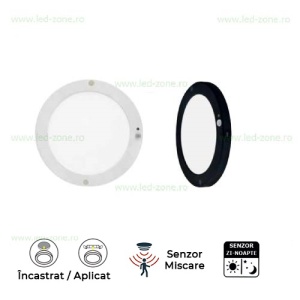 Aplica LED 18W Rotunda Senzor Miscare IR - Img 1