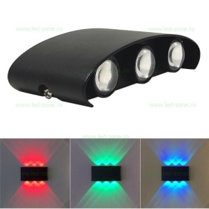 Aplica LED 2x3W Exterior Negru LZ2056-6 RGB Dinamic