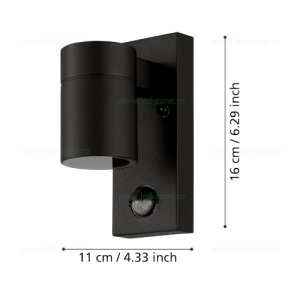 Aplica LED 3W Exterior cu Senzor RIGA 5 Neagra - Img 3