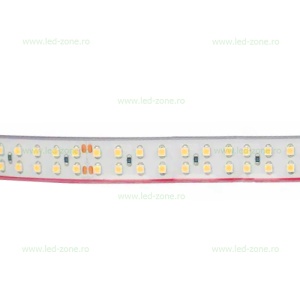 Banda LED 2835 240 SMD/ML 220V Slim Autoadeziva Taiere 10cm - Img 2