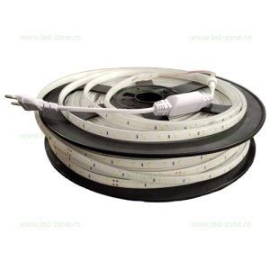 Banda LED 2835 60 SMD/ML Silicon 220V Rola 50m - Img 3
