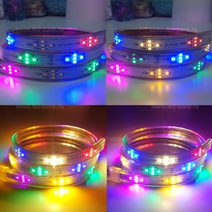 Banda LED 2835 90 SMD/ML Furtun Silicon 220V Multicolor - Img 4