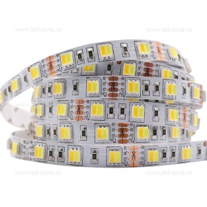 Banda LED 5025 120 SMD/ML Interior Dual White CCT 12V 4 Fire