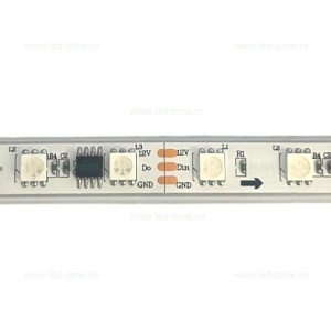 Banda LED 5050 60 SMD/ML Digitala RGB Submersibila 12V - Img 3