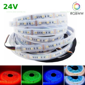 Banda LED 5050 60 SMD/ML RGBWW Silicon 24V - Img 1