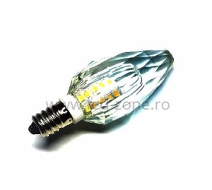 Bec LED E14 3W Lumanare Model Cristal