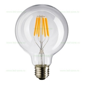 Bec LED E27 12W Filament Glob Clar G95