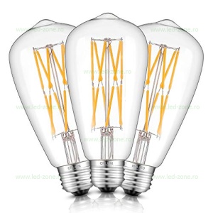 Bec LED E27 12W Filament Para Clar ST64 - Img 3
