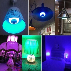 Bec LED E27 12W RGB Muzical Bluetooth Telecomanda - Img 6