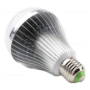 Bec LED E27 15W Glob Mat Aluminiu - Img 2