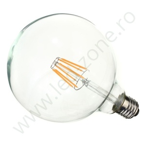 Bec LED E27 6W Filament Glob Clar G125 - Img 1