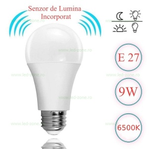 Bec LED E27 9W Glob Mat Senzor Lumina LZ18C050 - Img 6