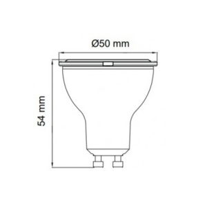 Bec Spot LED GU10 8W Clar 220V CONVEX - Img 3