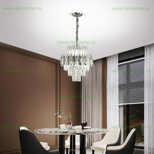 Candelabru 7 Socluri E14 Cristal LZ86534-400 - Img 4