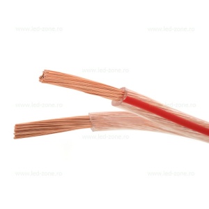 Conductor Electric 2x1mm Transparent Rola 100 Metri - Img 2
