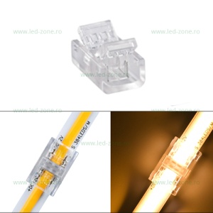 Conector Imbinare 2 Contacte Banda LED COB 10mm Interior - Img 1