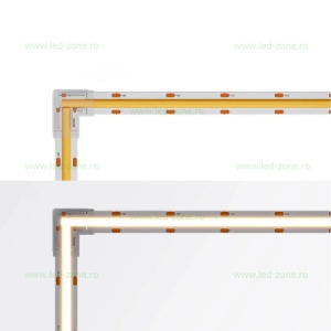 Conector Imbinare 2 Contacte Unghi 90 Banda LED COB 8mm Interior - Img 2