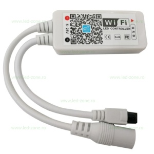 Controller Banda LED RGB 8A 100W WI-FI si Telecomanda IR - Img 2