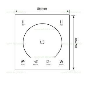 Controller Banda LED RGB Touch144-288W 12V Perete 12 Functii - Img 4