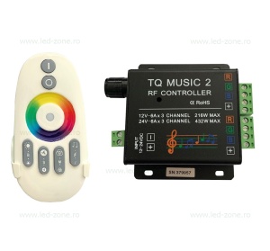 Controller Muzical Banda LED RGB 18A 216W Telecomanda RF - Img 1