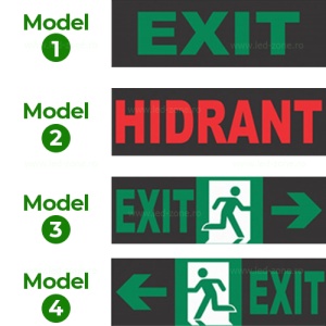 Indicator LED 3W Exit Hidrant cu Autocolant - Img 2
