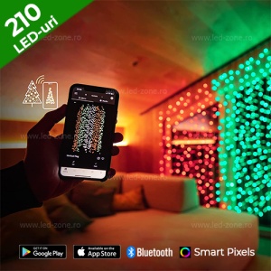 Instalatie LED Perdea Turturi 3x2m Digitala SMART Bluetooth - Img 1