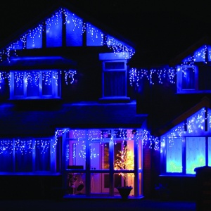 Instalatie LED Perdea Turturi 4x1m  Fir Negru Digitala