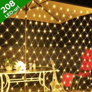 Instalatie LED Plasa 3x3m Diverse Culori Flash Fir Negru Cauciucat - Img 1