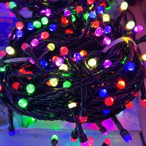 Instalatie Pom Craciun 200 LED-uri Exterior Fir Negru Cauciucat LZ5836 - Img 2