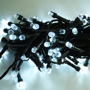 Instalatie Pom Craciun 60 LED-uri 8mm Diamant Fir Negru - Img 3