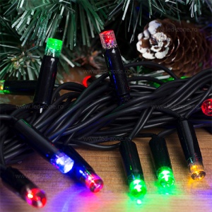 Instalatie Pom Craciun 60 LED-uri Exterior Flash Fir Negru Cauciucat - Img 2