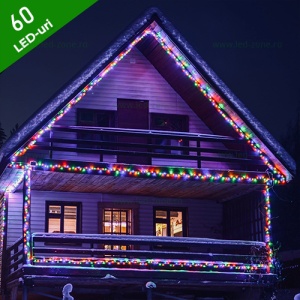 Instalatie Pom Craciun 60 LED-uri Fir Negru - Img 1